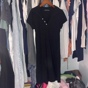 black brandy melville dress, has a button up collar